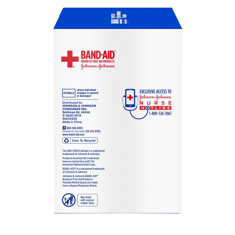 Band-Aid Brand of First Aid Products Flexible Rolled Gauze Dressing for Minor Wound Care, Soft Padding and Instant Absorption, 3 Inches by 2.1 Yards, Value Pack 5 ct 5 Rolls (Pack of 1)