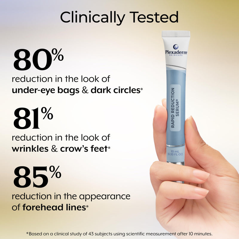 [Australia] - Plexaderm Rapid Reduction Eye Serum - Advanced Formula Anti Aging Visibly Reduces Under-Eye Bags, Wrinkles, Dark Circles, Fine Lines & Crow's Feet Instantly Instant Wrinkle Remover for Face 