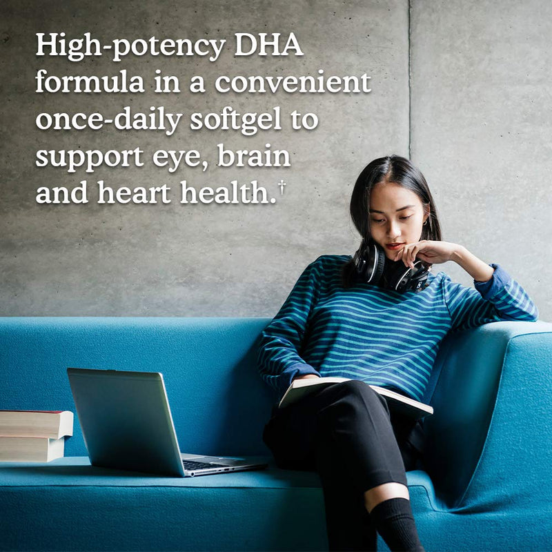 [Australia] - Garden of Life Dr. Formulated Once Daily 1000mg DHA Fish Oil + DPA in Triglyceride Form Softgels, Single Source Omega 3 Supplement for Ultimate Eye, Brain & Heart Health, Lemon, 30 Count 30 Count (Pack of 1) 