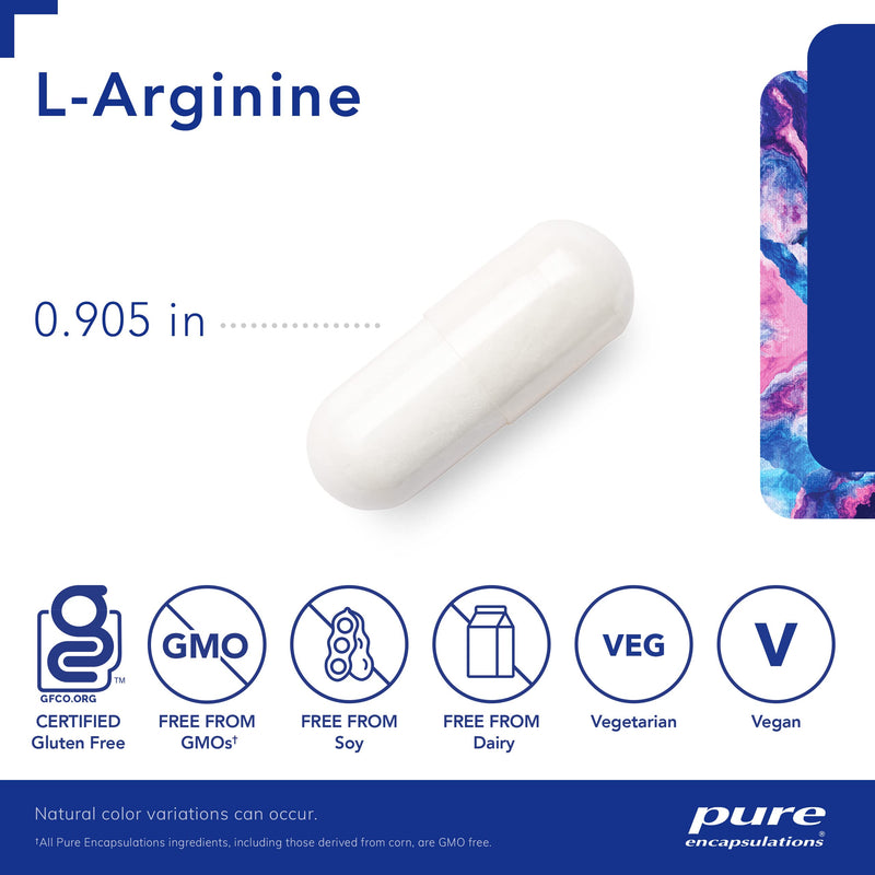 [Australia] - Pure Encapsulations L-Arginine - 1,400 mg - Support Nitric Oxide Production - Heart Health & Blood Flow - Gluten Free & Non-GMO - 180 Capsules 180 Count (Pack of 1) 