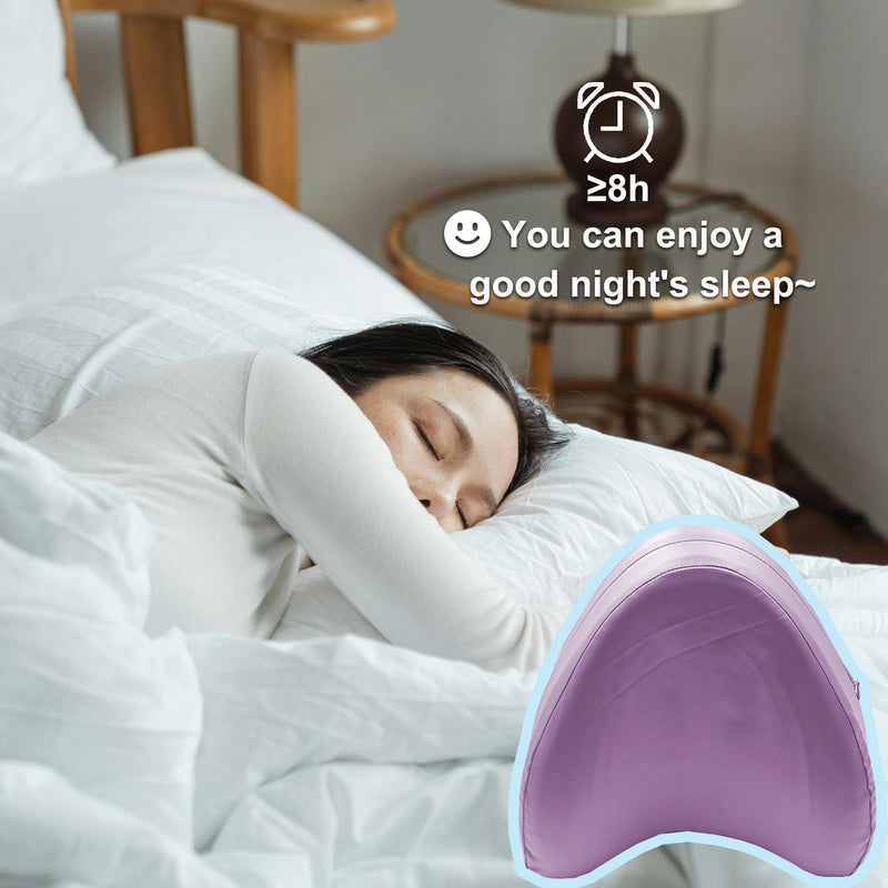 [Australia] - Satin Knee Pillow Cover for Contour Legacy Leg & Knee Foam Support Pillow, Upgraded Invisible Zippered Satin Leg Pillowcase Replacement-Cover ONlY (Blush Purple) Blush Purple 
