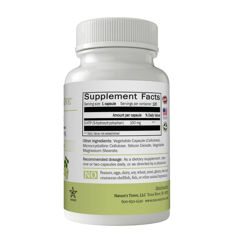 [Australia] - Nature's Trove 5-HTP 100mg 120 Vegetarian Capsules 