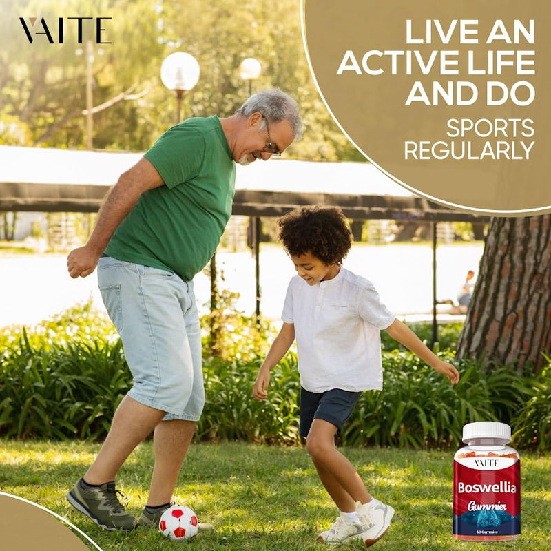 [Australia] - VAITE Boswellia Serrata Extract Gummies 1200mg ‚Äì Joint Support Supplement with Indian Frankincense, Boswellic Acid, and Botanical Resin Extract, Vegetarian for Women and Men, Non-GMO, Gluten-Free 