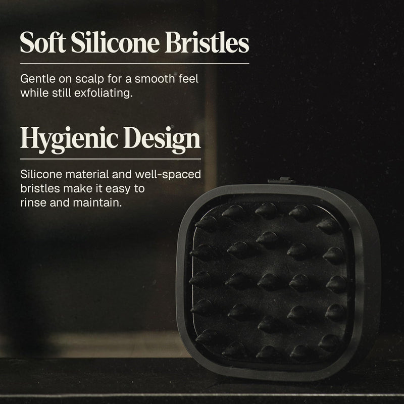Black Wolf Sonic Scalp Scrubber - Rechargeable Hair & Scalp Scrub Brush | Hair & Scalp Massager Brush with 3-Speed Oscillation - Shower Cleaner Brush & Head Scrubber for Deep Clean & Exfoliation Black