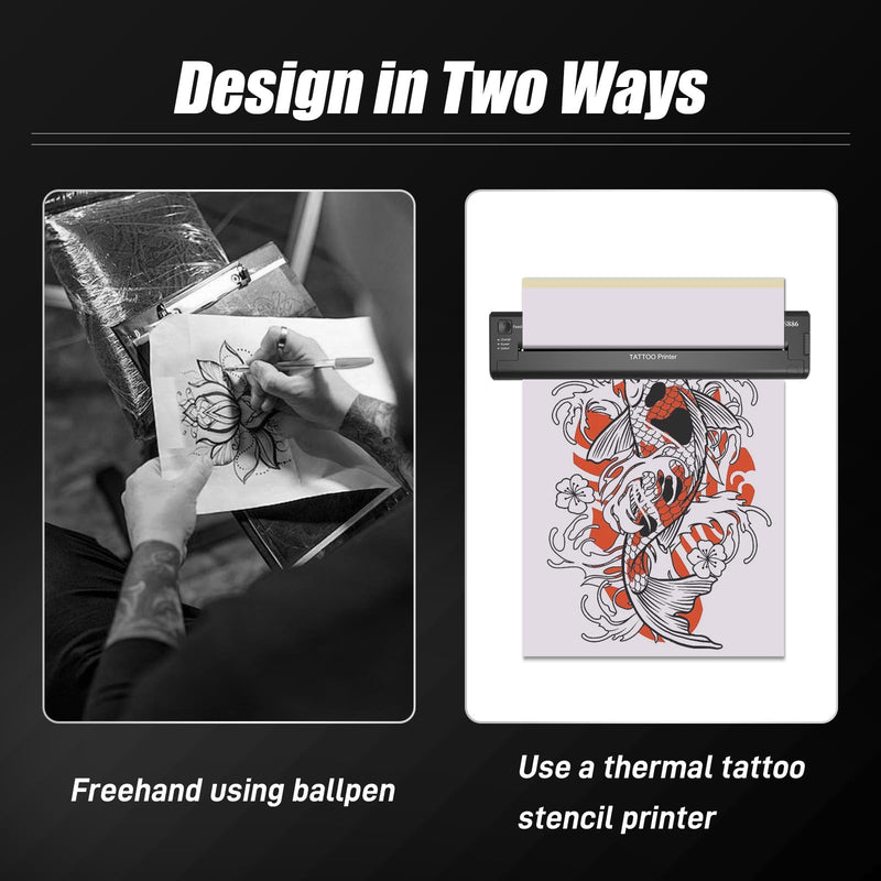 [Australia] - 3MM Tattoo Practice Skin with Transfer Paper - 40Pcs Tattoo Fake Skin and Stencil Paper Kit Includes 30Pcs Thermal Paper and 10Pcs Double Sided Practice for Beginners Complete Set 
