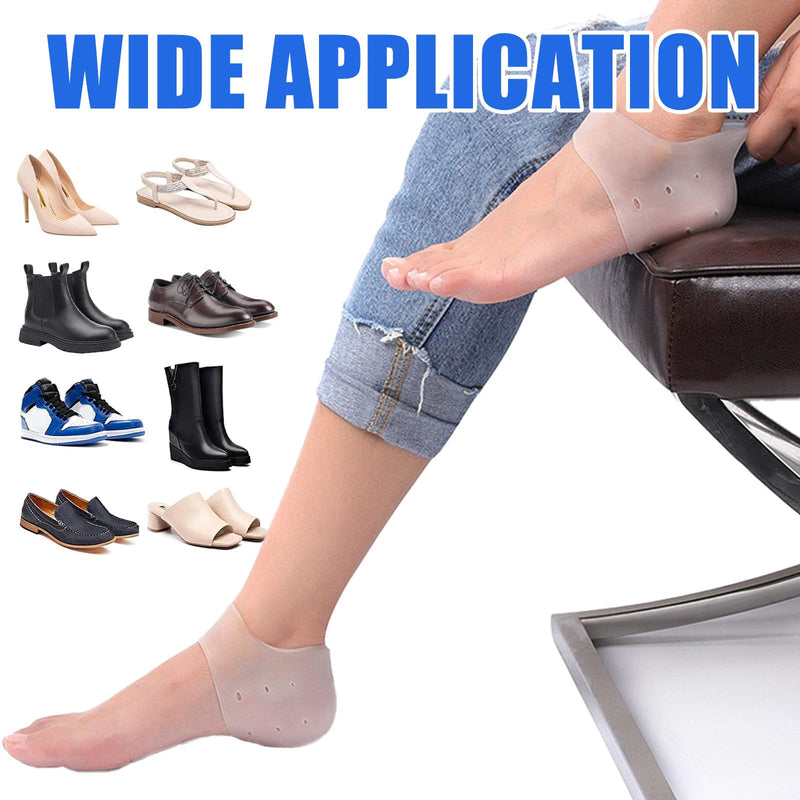 [Australia] - 3 pairs of gel heel protection silicone pads, heel pads for shoes, heel sleeves plantar fasciitis inserts, suitable for heel spurs, plantar fasciitis, heel pain, dry cracks and other symptoms 