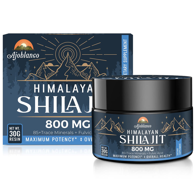 [Australia] - Ajoblanco 800 Mg Himalayan Shilajit Resin, Shilajit Pure Himalayan Organic, Shilajit Supplement with Purity, High Dosage & Potency for Energy, Strength & Immunity, Men & Women, 30 Grams 1.05 Ounce (Pack of 1) 