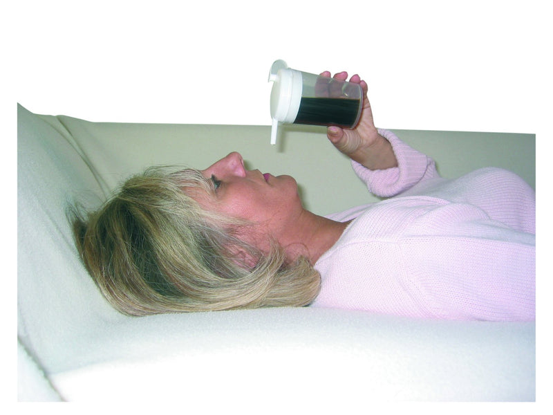 The Novo Drinking Cup with Re-usable Straw Ideal for those Confined to Bed who cannot sit up easily or without help Aids Independent Drinking Spill Proof if Tipped Over Hot and Cold Drinks 1 Count (Pack of 1)