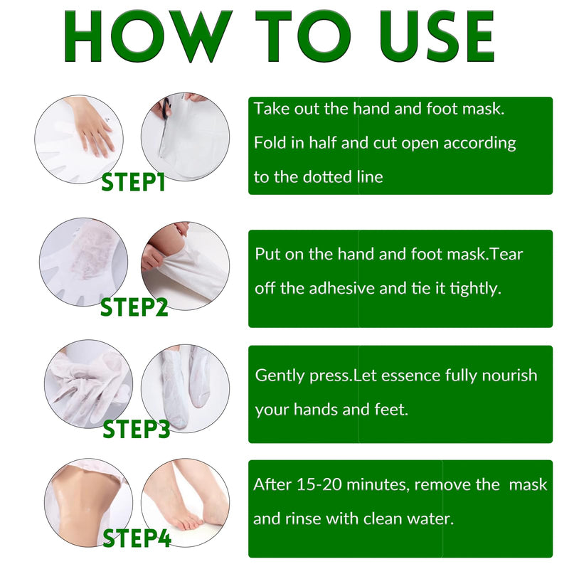 [Australia] - Foot Mask Hand Mask Christmas Gifts Hydrating Moisturizing 12 Packs Gloves & Socks Intensive Repairing Masks Peeling Mask for Women Dry Cracked Set Coconut Oil Tea Tree Extract Elitzia ETXJ2409 Rose+Tea Tree 