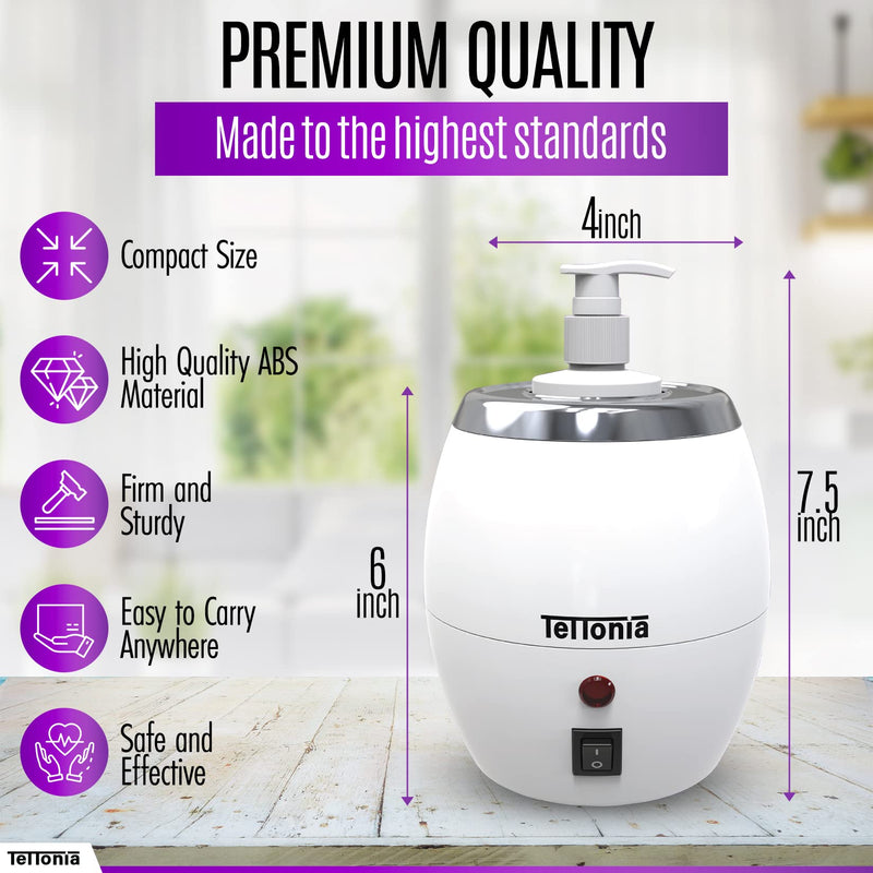 [Australia] - Massage Oil/Lotion Bottle Warmer - Auto-Temperature (White Pearl) White Pearl 