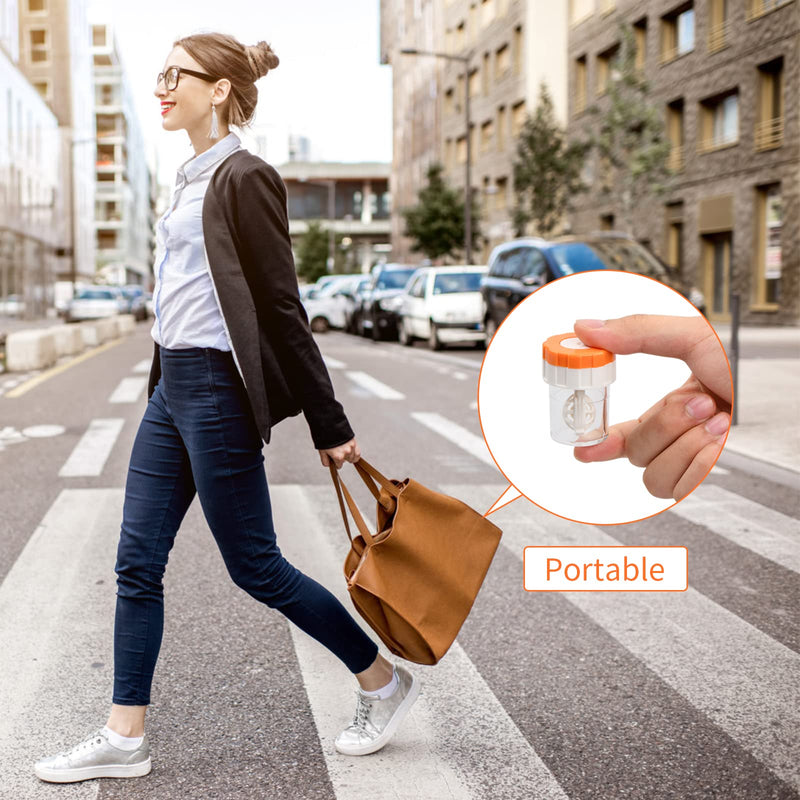 [Australia] - Pinsheng Pack of 5 contact lens cases, contact lens cleaner with basket, manual rotation washing contact lenses, contact lens boxes for daily cleaning 