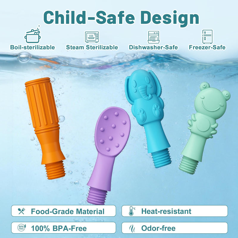 Oral Sensory Vibration Tool Oral Motor Sensory Stimulation Kit with 8 Textured Silicone Heads, 3 Vibration Modes for Autism, Speech Therapy, Self Feeding Stimulation & Calm Sensory Needs - Blue