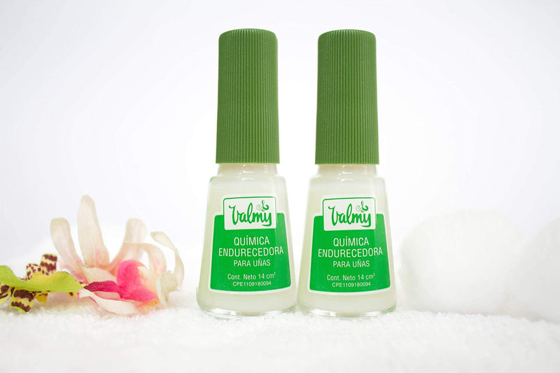 Valmy Nail Hardener & Nail Strengthener for Thin Nails and Growth - Nail Growth Treatment, Protection & Nail Repair for Damaged Nails - Base Coat Nail Polish, 0.47 Fl oz (2 Pack) 0.47 Fl Oz (Pack of 2) Regular