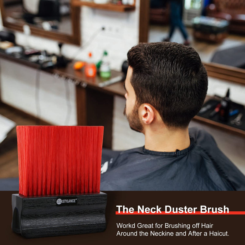 Barber Neck Duster Brush for Hair Cutting, Soft Household Hair Neck Cleaning Brush, Professional Salon Tool (Black Brown)