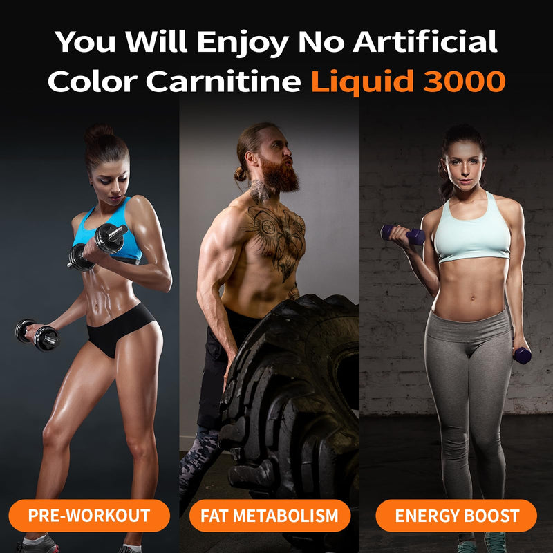 Nutrition L-Carnitine Liquid 3000 – High Strength Liquid with Acetyl L-Carnitine & B Vitamins – Pre Workout Energy & Metabolism Support – 30 Easy-to-Take Sachets – Vegan & Gluten Free