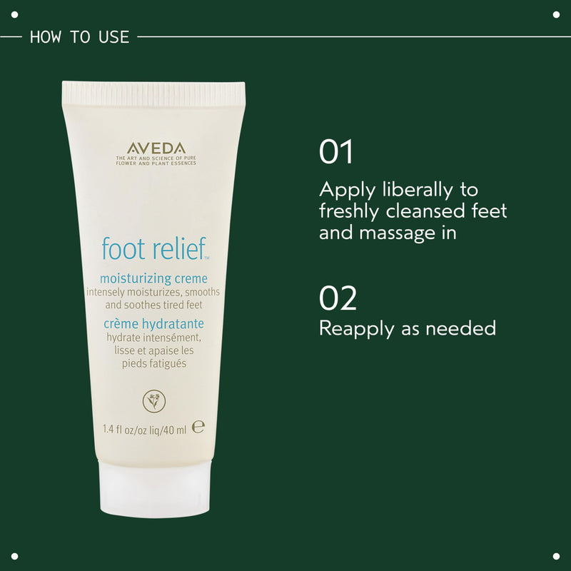 Aveda Foot Relief Moisturizing Creme | Exfoliates, Softens & Smooths Dry Feet | with Jojoba, Peppermint, Tea Tree, Castor Oils, 4.2 Fl Oz 4.2 Fl Oz (Pack of 1)