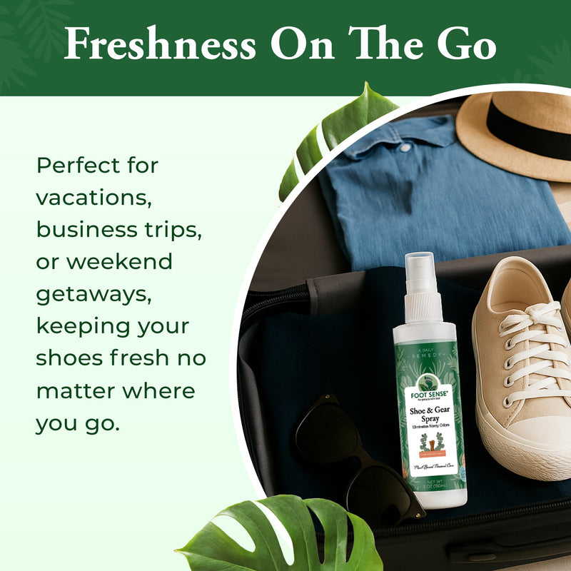 Foot Sense – Shoe Deodorizer & Foot Spray – Natural Foot & Shoe Odor Eliminator for Smelly Feet, Shoes & Sports Gear, Long-Lasting Refreshener for Adults & Kids – 5oz 1