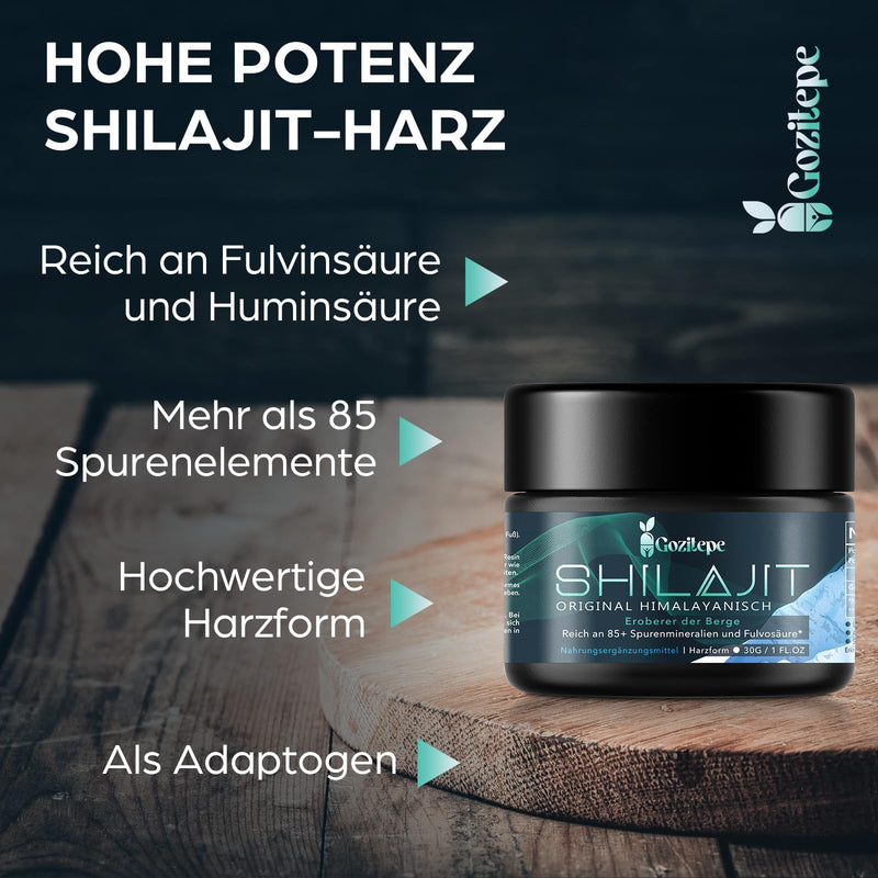 [Australia] - Shilajit high-dose resin with fulvic acid minerals and humic acid, 100% pure and vegan, 30g (pack of 1) 1 piece (pack of 1) 