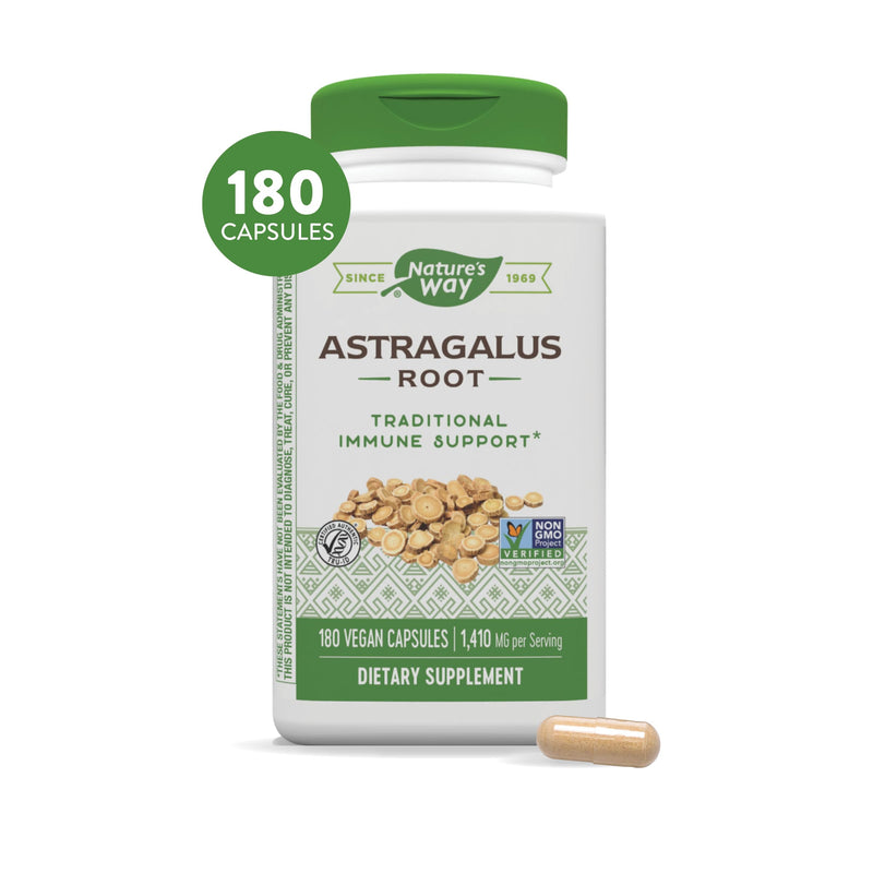 [Australia] - Nature's Way Astragalus Root - Astragalus Root Herbal Supplement - Traditional Immune Support* - Non-GMO Project Verified - Gluten & Dairy-Free - 180 Vegan Capsules 