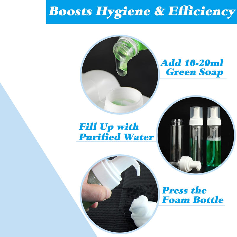 [Australia] - Tattoo Green Soap 500mL (16.9oz) + Foam Pump Bottle 200mL (6.76oz) - Professional Tattoo Cleaning Supplies, Vegan Formula for Gentle Skin Cleaning 