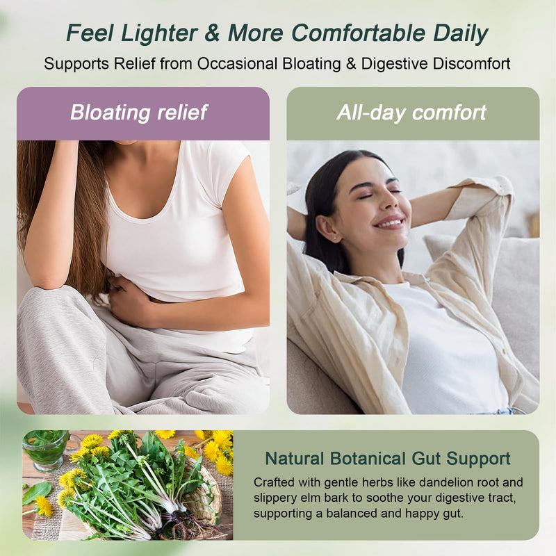 90 Vegan Probiotics Kombucha Gummies | Prebiotics, Probiotics, Postbiotics, Supplement with Fibre, Slippery Elm, Dandelion Root & MCT Oil | Supports Gut Health & Bloating for Men & Women