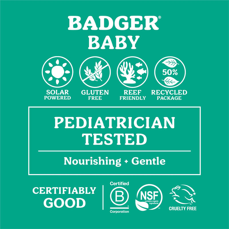 [Australia] - Badger SPF 40 Baby Reef Safe Natural Mineral Sunscreen Cream with Clear Zinc Oxide, Broad Spectrum & Water Resistant, Chamomile, 2.9 Fl Oz 2.9 Fl Oz (Pack of 1) 