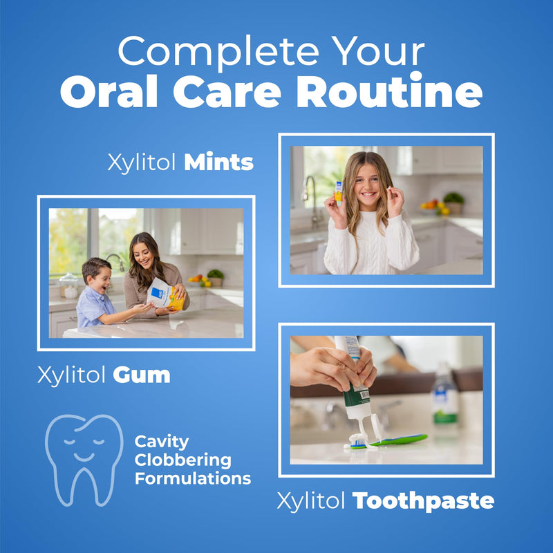 Epic Xylitol Toothpaste for Adults - Fluoride-Free Toothpaste with 25% Xylitol - SLS-Free Formula for Dry Mouth & Fresh Breath - Spearmint, 4.9oz (2-Pack)