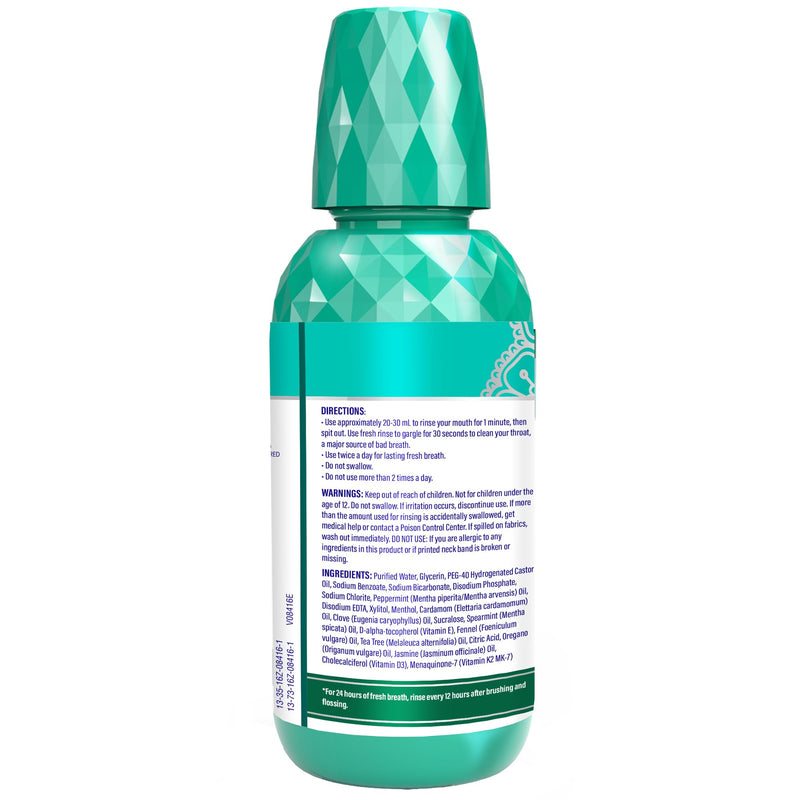 [Australia] - GuruNanda Fresh Breath Mouthwash, ADA-Accepted, Alcohol & Fluoride-Free, Sodium Chlorite, Essential Oils & Vitamins, 12-Hrs Fresh Breath, Wild Mint, 16 oz 16 Fl Oz (Pack of 1) 