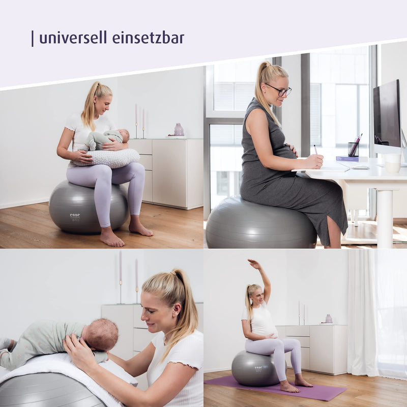 [Australia] - reer mama exercise ball for pregnant women - with exercise instructions and pump, anti-burst material 