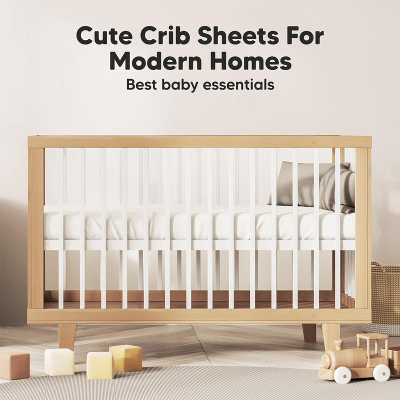 [Australia] - 2-Pack Bamboo Viscose Crib Sheets for Boys, Girls - Fitted Crib Sheet, Organic Baby Crib Sheets Neutral,Crib Mattress Sheet, Toddler Bed Sheets,Baby Sheets for Crib,Unisex Crib Fitted Sheet(Khaki) Khaki 