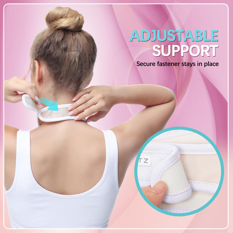 [Australia] - Castor Oil Pack for Thyroid - Reusable Organic Castor Oil Neck Wrap for Thyroid, Less Mess, Anti Oil Leak, Comfort Fit, Oil Not Included (White) White - 1 Pack Thyroid Neck Wrap 