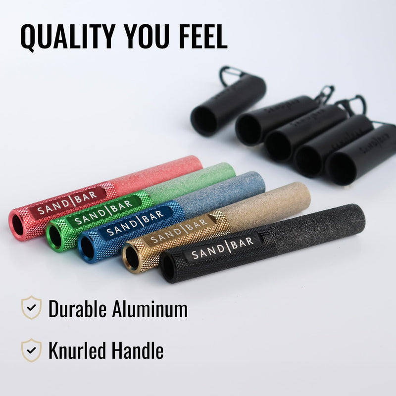 [Australia] - SandBar Callus Removal, Hand Callus Remover Salve Balm Stick for Working Hands, Lightweight Dead Skin Remover Tool Grit Surface, Knurled Handle, Magnetic Cap Hand File 4" - Black 
