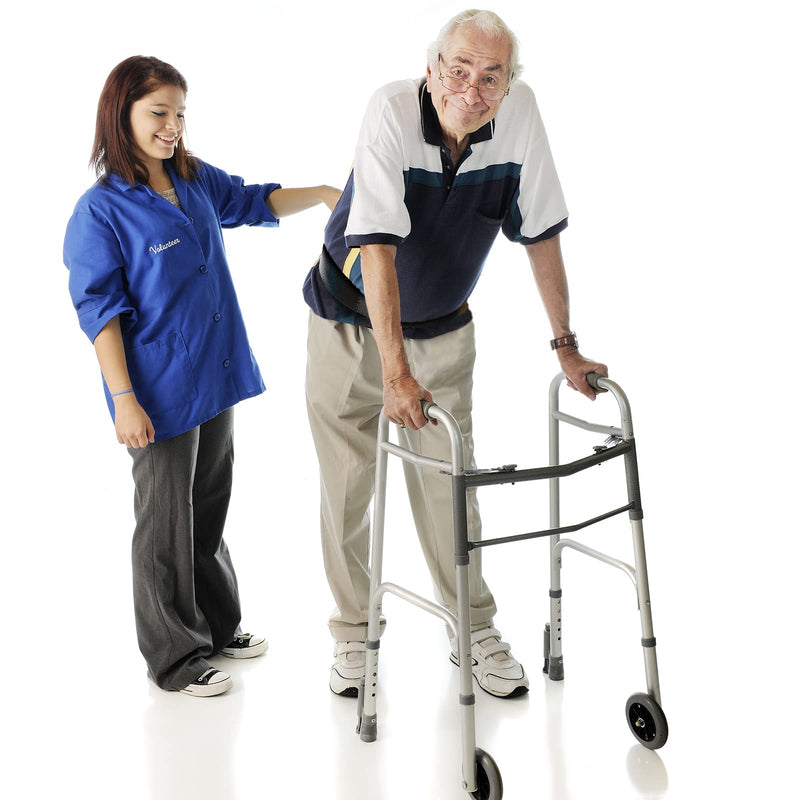 [Australia] - 2 Pieces Vinyl Gait Belt Transfer Belt for Seniors 60 Inch Assist Device Gait Belt Safety Occupational Physical Therapy Gate Belt with Metal Buckle Handles for Elderly Pediatric Caregiver Nurse 