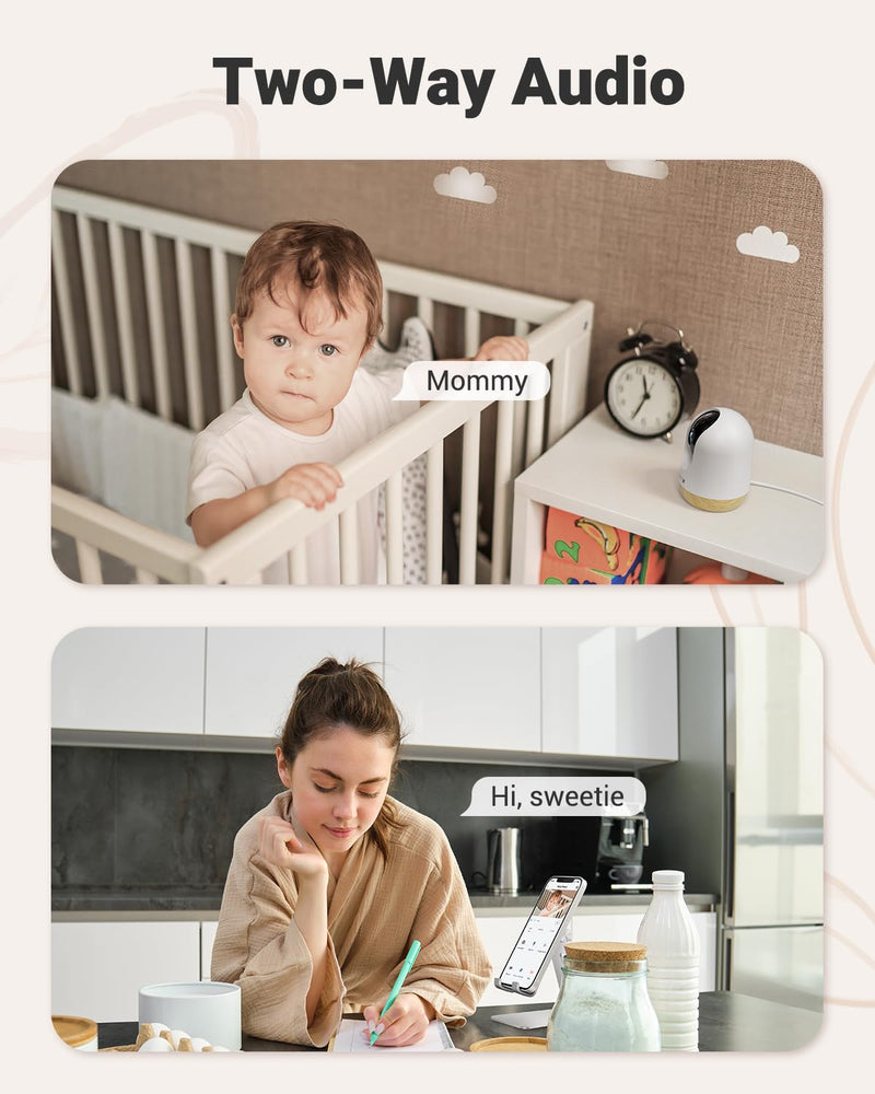 [Australia] - MUBVIEW 5G Wifi Indoor Security Camera No Subscription, Pet Camera with Phone App, Baby Monitor Wifi Smartphone, 2K Night Vision Pan-Tilt Dog Camera, Auto Tracking, 2-Way Audio, SD or Cloud Storage Yellow 5G&2.4GHz 1 PC 