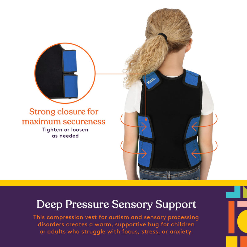 [Australia] - Special Supplies Sensory Compression Vest Deep Pressure Comfort (Blue, X-Small) X-Small (Pack of 1) Blue 