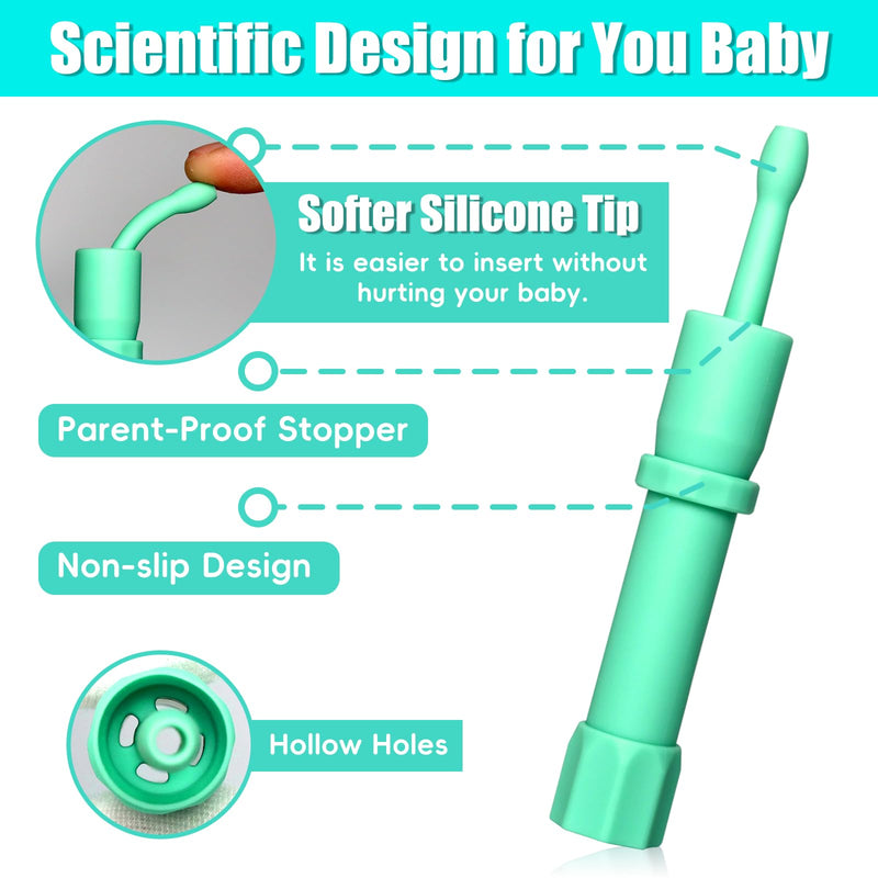 [Australia] - Gas and Colic Reliever for Babies, 20 Count Natural Solution for Baby Colic and Gas ReliefÔºåSafe & Effective Instant Constipation Relief for Babies Baby Gas Colic Passer (Green) 