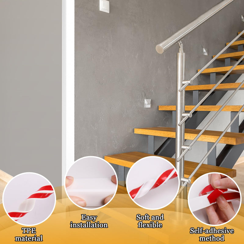 [Australia] - Wall Corner Protector Self-Adhesive Flexible ‚Äì Durable Rubber, Furniture Edge Guard, Easy to Install, White, Prevents Wall Damage, Ideal for Home or Office Use 1.6in√ó20ft Flat 