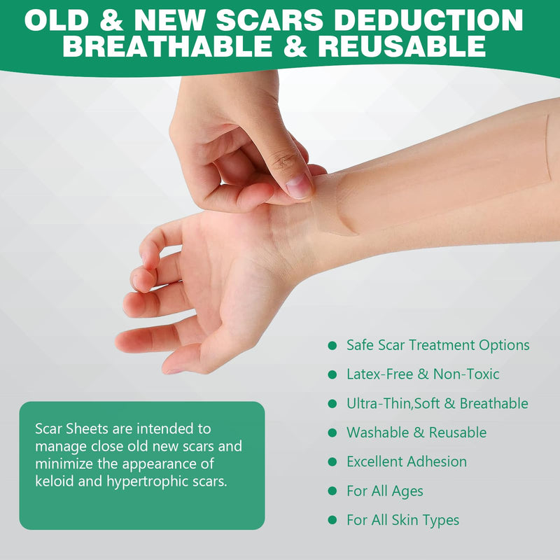 [Australia] - Silicone Plaster for Scars Scar Plaster Silicone Scar Tape Silicone Plaster for Scars Scar Tape Ultra Thin Soft and Breathable Suitable for Burns and Cesarean Section Scars (4 * 150 cm) 