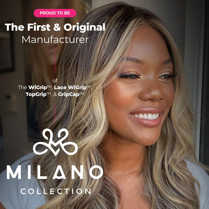 Milano Collection Premium Wig Travel Box or Makeup Case Compact & Durable in Black Round