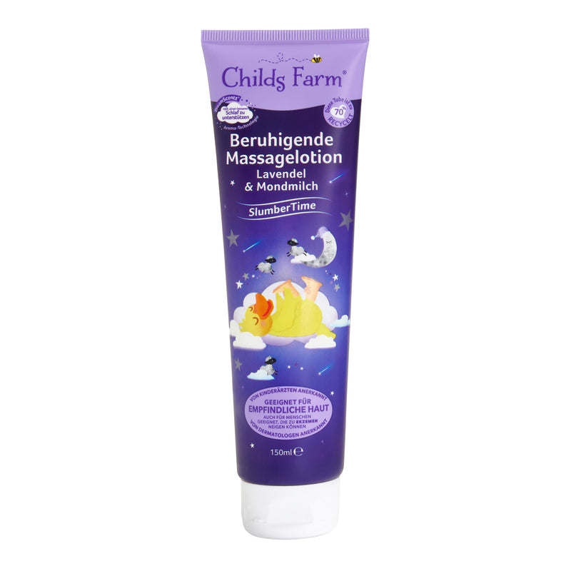 [Australia] - Childs Farm SlumberTime Soothing Massage Lotion Lavender and Moon Milk 150ml | Nourishing lotion for a bedtime massage on sensitive or eczema-prone newborns, babies and children's skin DE 