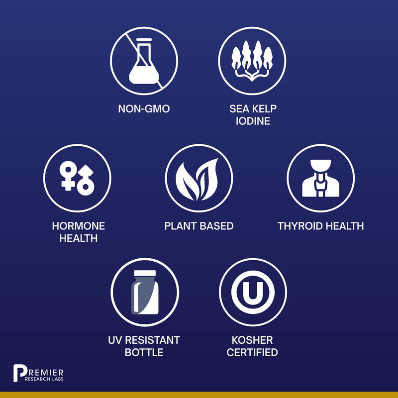 [Australia] - Premier Research Labs XenoStat - Thyroid Supplement, Thyroid Support for Women & Men, Iodine Supplement, Hormone Support, Thyroid Support Complex Supplement - 60 Capsules 
