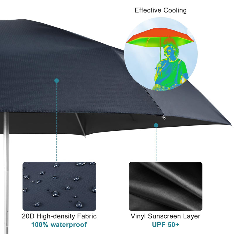 G4Free Mini Travel Umbrella UPF 50+ Ultralight Slim UV Protection Parasol Windproof Compact Umbrella
