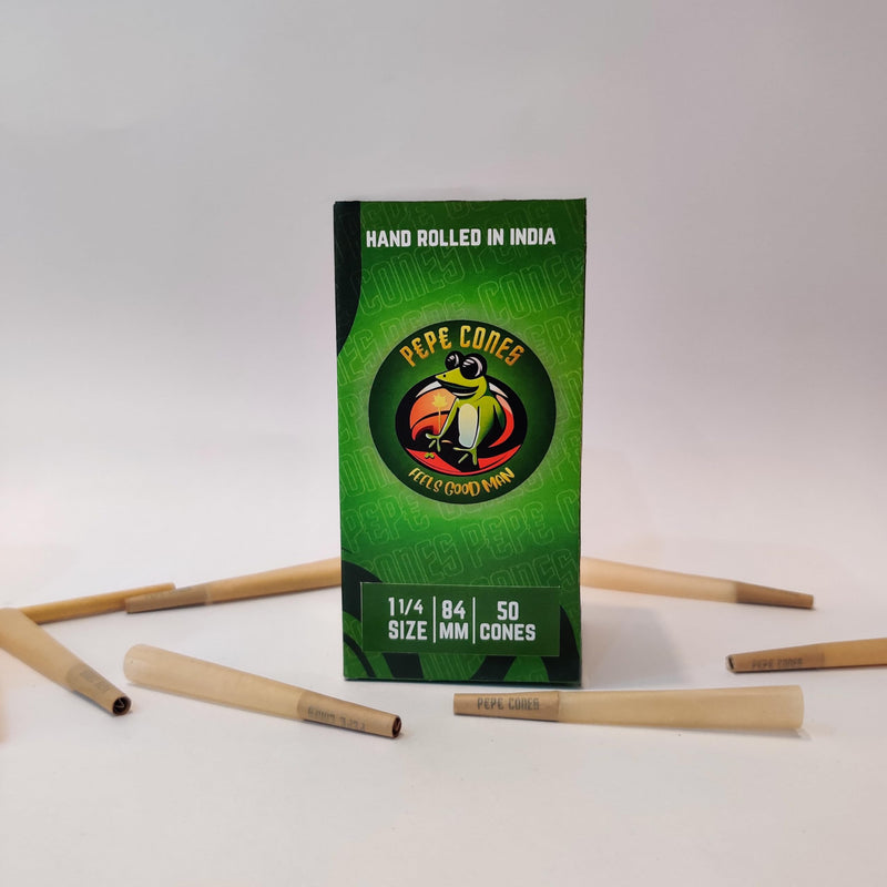 [Australia] - Natural Pre Rolled Cones - 1-1/4 Size Pre Roll Cones for Slow, Even Burn - Easy-to-use, Ultra Convenient Pre Roll Cones with Tips & Food Grade Paper Packing Tubes Included (1 1/4, 50) 1 1/4 50.0 