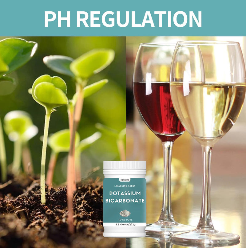 [Australia] - 9.6 oz Potassium Bicarbonate, 100% Pure Potassium Bicarbonate Powder, Potassium Bicarbonate for Plants, Used In Making Wine, Cakes, Cookies and More 9.6 oz 