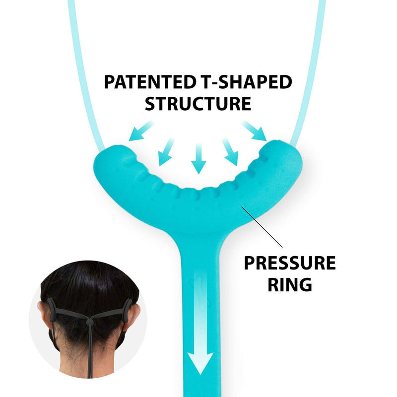 [Australia] - Bone Lanyard Mask Tie (3 Packs) Adjustable Reusable Mask Holder with Lanyard, Silicone Mask Extender for Masks, Mask Ear Savers Pressure Relief for Adults Kids (Light- Pink, Blue, Green) Long Strap (Light Set) 