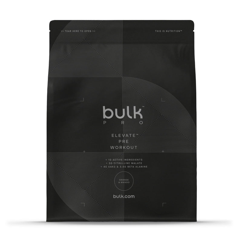 [Australia] - Bulk Elevate, powdered pre-workout preparation, pre-workout booster, orange-mango, 660 g 