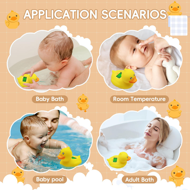 [Australia] - b&h Rechargeable Baby Bath Thermometer, Digital Floating Shower Thermometer for Infant Bathtub and Room, Upgraded Turn Off Function, Fast Temperature Reading, Safety Newborn Bath Time Toy (Baby Duck) baby duck 