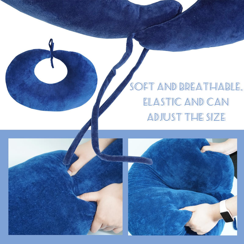 [Australia] - S-Snail-OO BBL Pillow After Surgery for Butt Sleeping, 26×22" Brazilian Butt Lift Recovery Post Surgery Sitting Driving Donut Pillow, Adjustable Soft Donut Pillow for Foam Seat Support Hip Cushion 