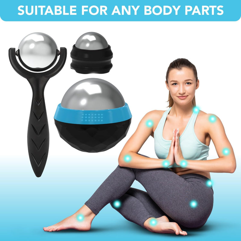 [Australia] - Cold & Hot Therapy Massage Balls – Set of 3 Ice and Heat Physical Therapy Tools for Deep Tissue, Myofascial Release, Trigger Point, Plantar Fasciitis - Back, Neck, Foot, Face, Muscle Pain Relief 