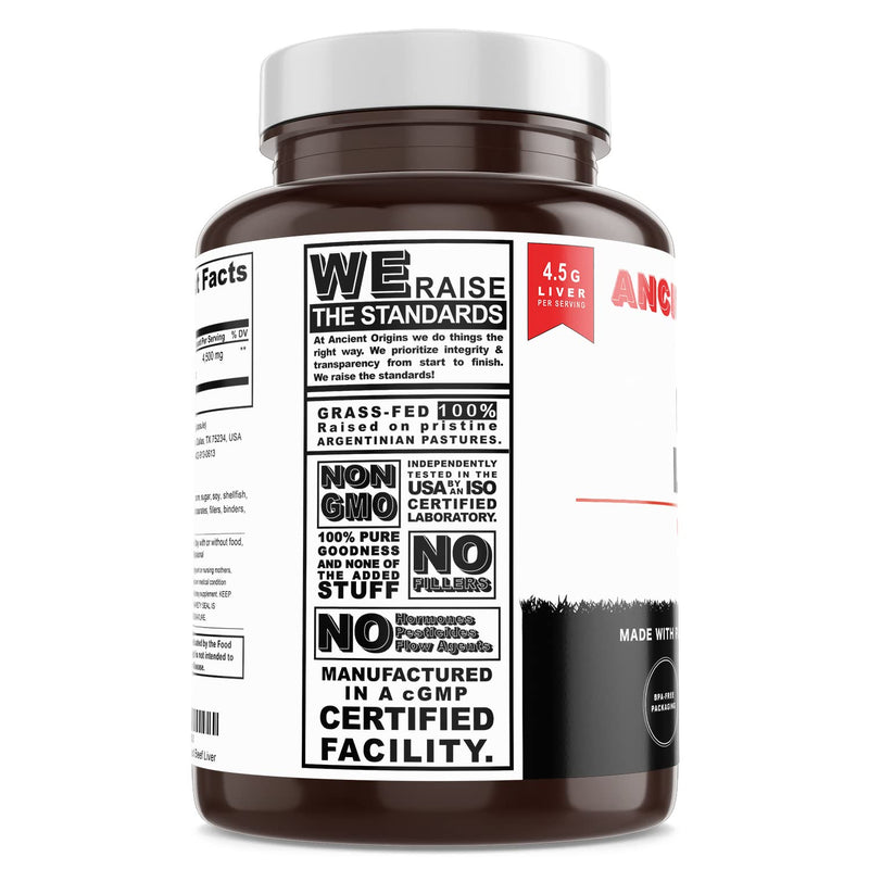 [Australia] - Grass Fed Beef Liver Capsules, Supports Energy Production, Cleansing, Digestion, Immunity and Full Body Wellness, Non GMO, Freeze Dried Liver Support Supplement, 360 Capsules 